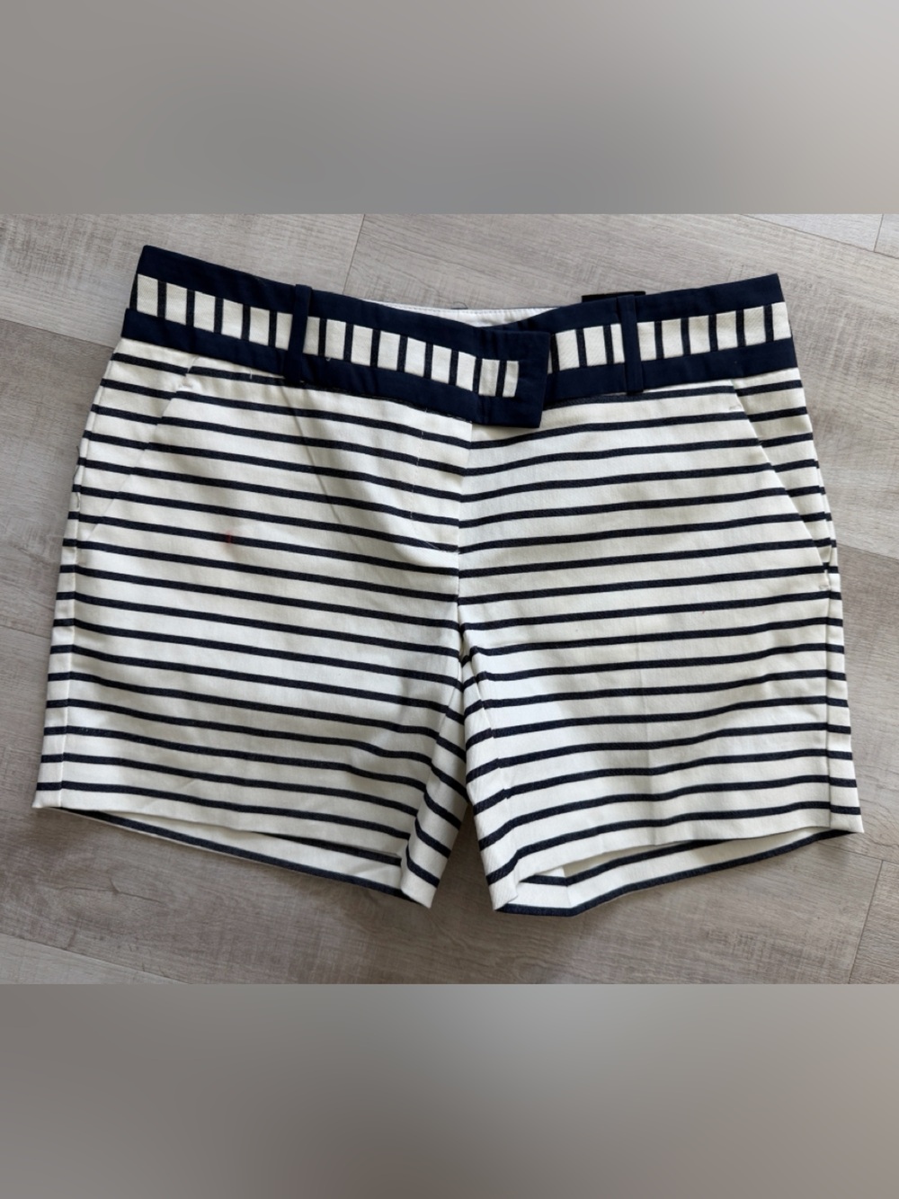 The Limited Navy and White Striped Women’s Shorts
